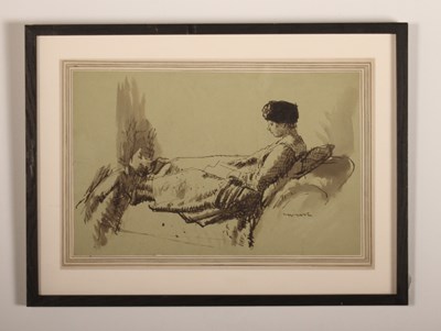 Lot 20 - English School (20th century), Reclining woman,...