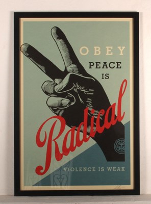 Lot 14 - Shepard Fairey (American, b.1970) Peace is...