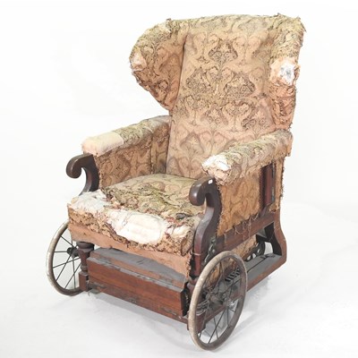 Lot 504 - A Victorian upholstered invalid chair