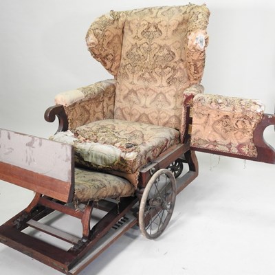 Lot 504 - A Victorian upholstered invalid chair