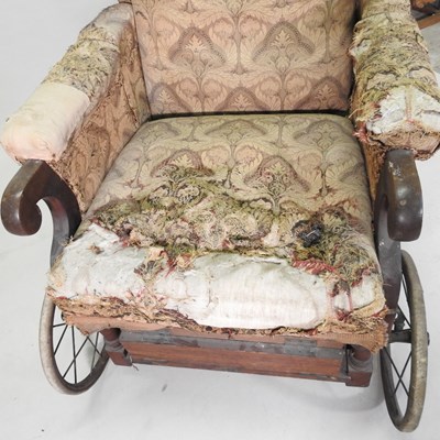 Lot 504 - A Victorian upholstered invalid chair