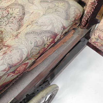 Lot 504 - A Victorian upholstered invalid chair