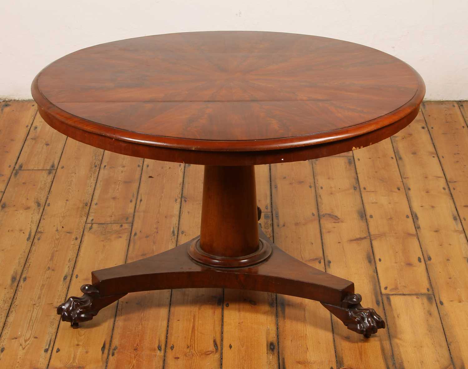 Lot 76 - A 19th century mahogany radially veneered...