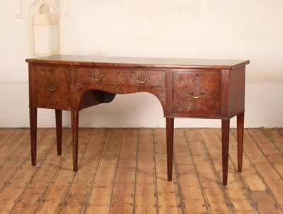 Lot 399 - A George III bow-fronted mahogany sideboard,...