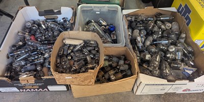 Lot 302 - Seven boxes of various vacuum tubes or radio...