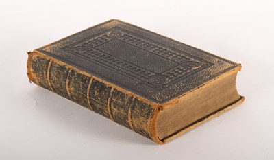 Lot 190 - A 19th century black leather bound family bible