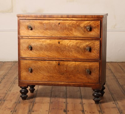 Lot 392 - A 19th century mahogany chest of drawers, h....