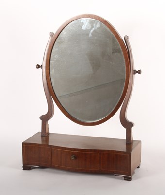 Lot 330 - A 19th century mahogany swing frame mirror, h...