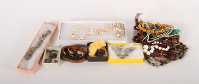 Lot 100 - A collection of costume jewellery, including...