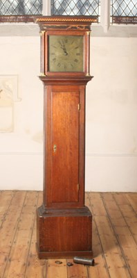 Lot 369 - A George III oak cased longcase clock, the...