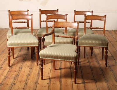 Lot 416 - A set of seven 19th-century mahogany rope...