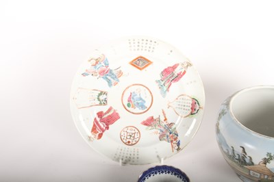 Lot 150 - A 19th century Chinese Canton porcelain plate,...
