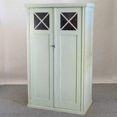 Lot 437 - An early 20th century green painted French armoire