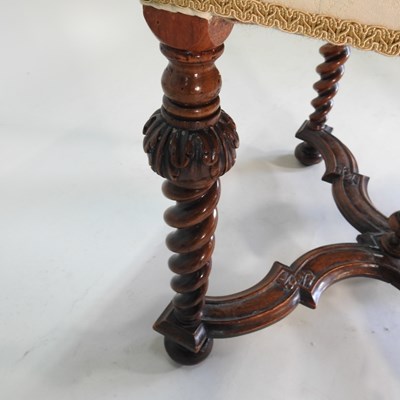Lot 498 - A William & Mary style walnut X-frame...