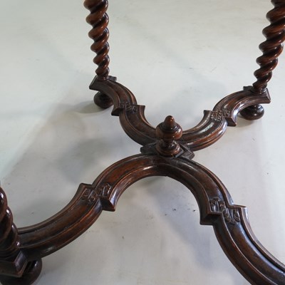 Lot 498 - A William & Mary style walnut X-frame...
