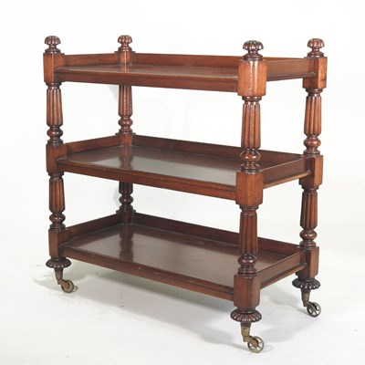 Lot 510 - A William IV mahogany three tier buffet