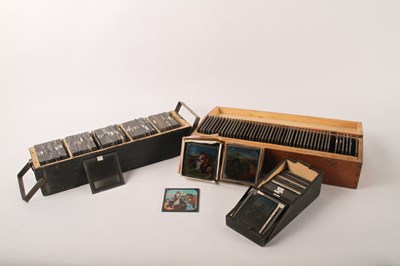 Lot 315 - A vintage magic lantern projector and slides