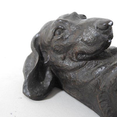 Lot 5 - Doris Lindner, 1896-1979, Recumbent Dachshund,...