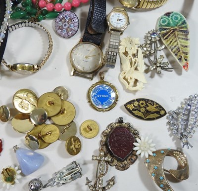 Lot 48 - A collection of costume jewellery and watches