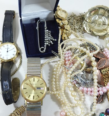 Lot 48 - A collection of costume jewellery and watches