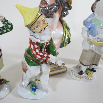 Lot 288 - A Naples porcelain portrait bust of Mars, 15cm...