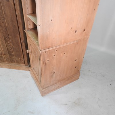 Lot 123 - A pine cabinet, 54cm wide, together with a...