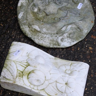 Lot 184 - A pair of cast stone planters, together with...
