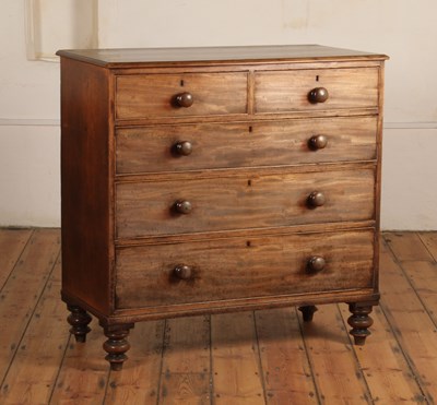 Lot 375 - A Victorian mahogany square front chest,...