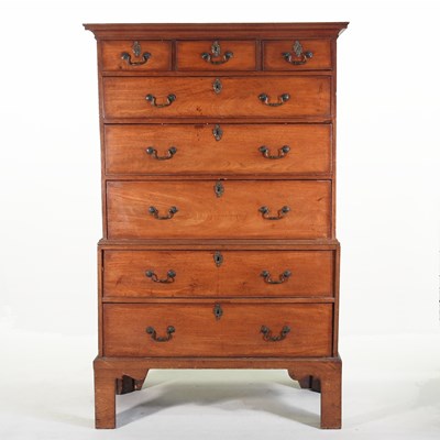 Lot 515 - A George III mahogany chest on chest