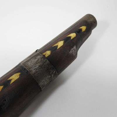 Lot 495 - A middle Eastern flintlock pistol, with bone...