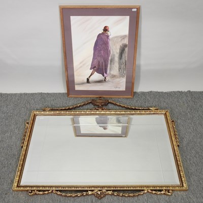 Lot 597 - An ornate gilt framed wall mirror