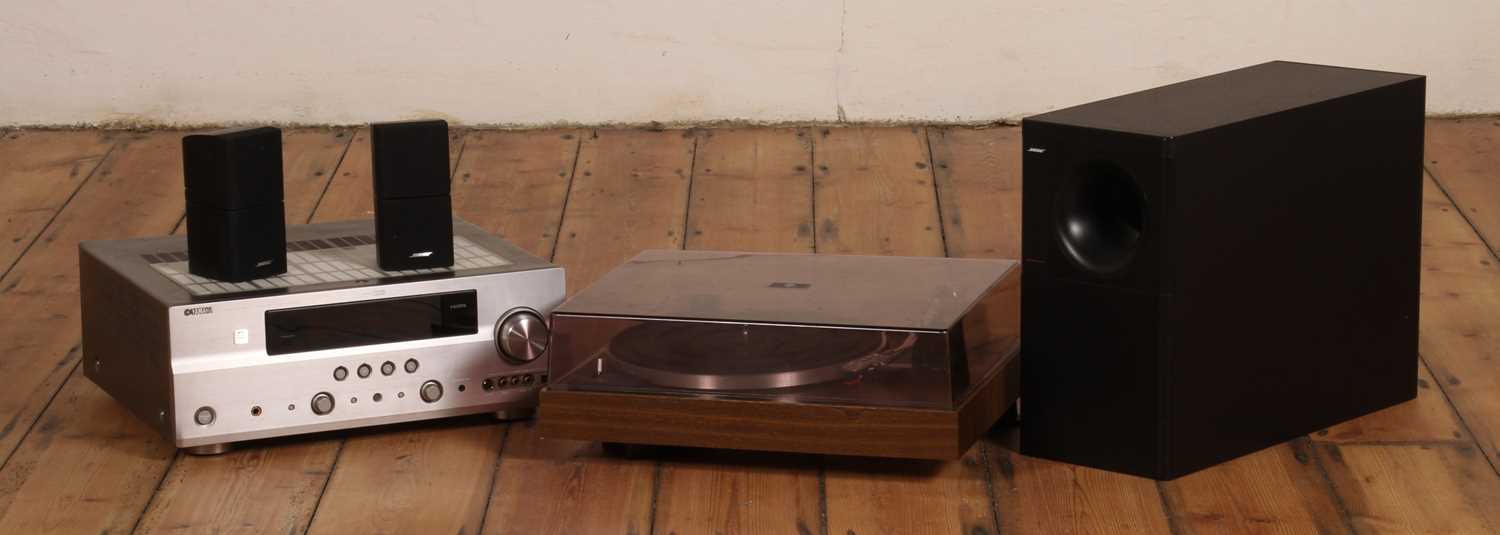 Lot 300 - A Kenwood or Trio KP-1022 turntable on a black...