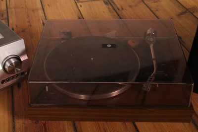 Lot 300 - A Kenwood or Trio KP-1022 turntable on a black...