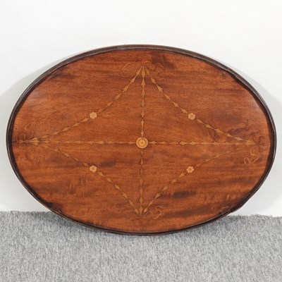 Lot 610 - A 19th century marquetry serving tray