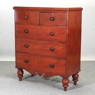 Lot 613 - A Victorian grained pine chest