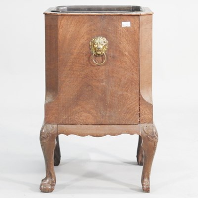 Lot 552 - An early 20th century walnut jardiniere, on...