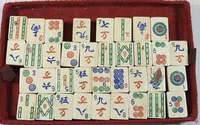 Lot 160 - A vintage mahjong set