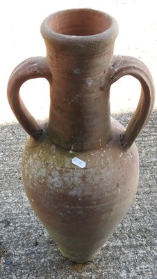 Lot 352 - A terracotta amphora garden vase