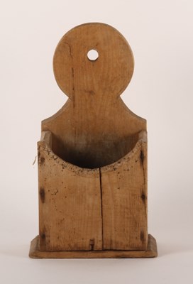 Lot 456 - A rustic pine wall mounted candle holder