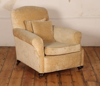 Lot 589 - A 1920s gold upholstered armchair
