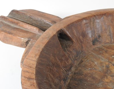Lot 48 - A large hand carved wooden bowl