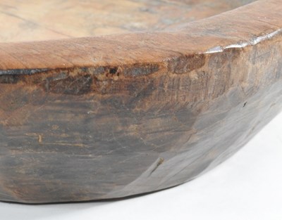 Lot 48 - A large hand carved wooden bowl