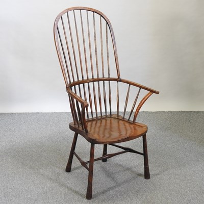 Lot 626 - A 19th century spindle back armchair