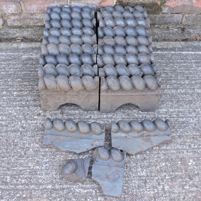 Lot 356 - A collection of ropetwist garden edging tiles