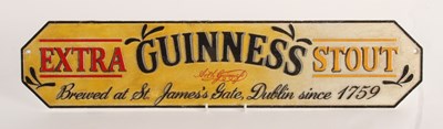 Lot 386 - A modern painted cast iron sign, Guinness,...
