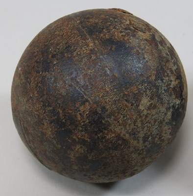 Lot 3 - Two antique iron cannonballs