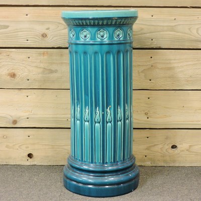 Lot 230 - An early 20th century Bretby blue glazed jardinière base