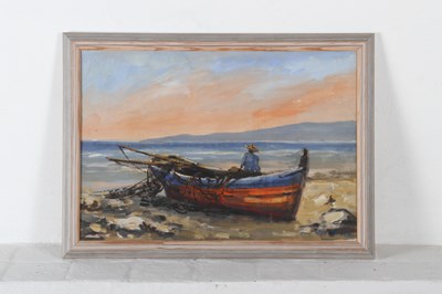 Lot 297 - S Dials, 20th century, Fisherman on shoreline,...