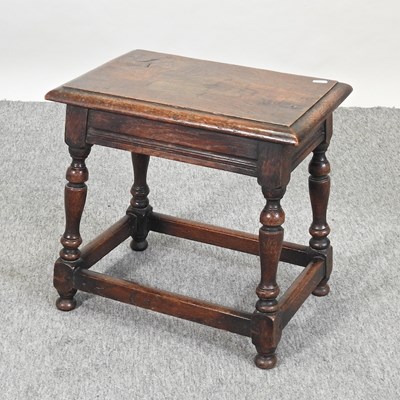 Lot 576 - A 19th century oak joint stool