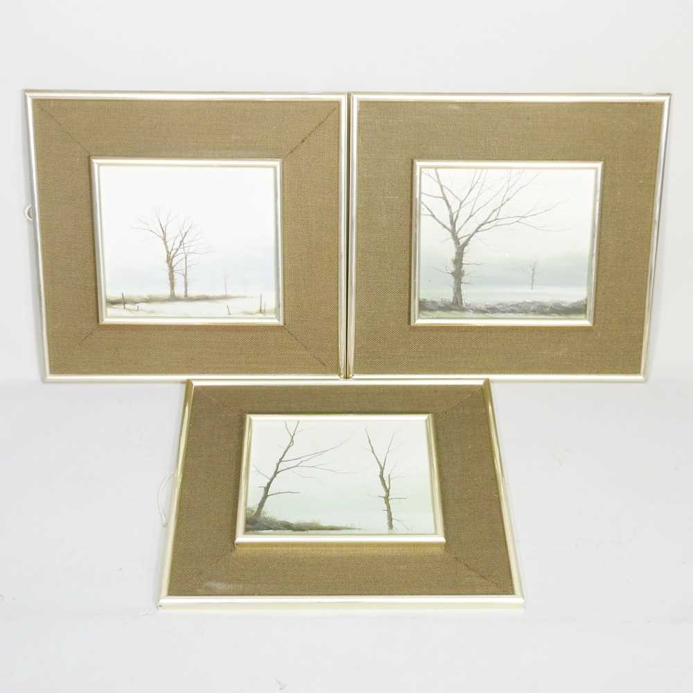 Lot 575 - Michael John Hill, b1956, winter landscape...